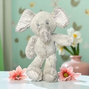EBBA Aurora World Elephant Plush Blue Gray Soft Toy Nursery Baby Shower Gift 14"